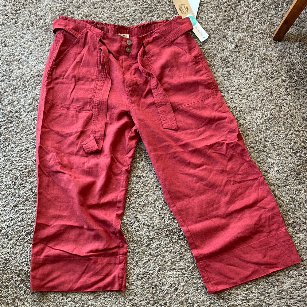 Mason & Belle Melanie Wide Leg Cropped Trousers